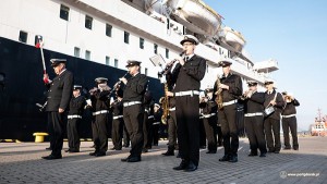 The Astoria was welcomed by an orchestra and representatives of the Port of Gdansk Authority 