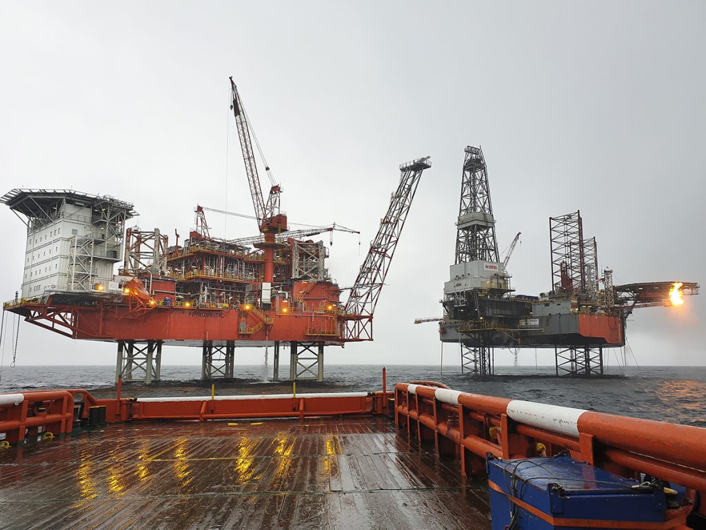 Petrobaltic platform on B8 deposit in the Baltic Sea