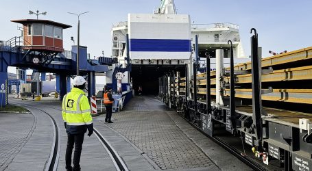 Unusual cargo at the ferry terminal in Świnoujście